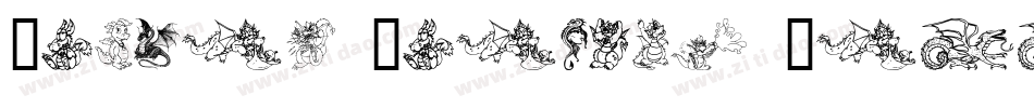 Tribal Dragons Tattoo Designs字体转换